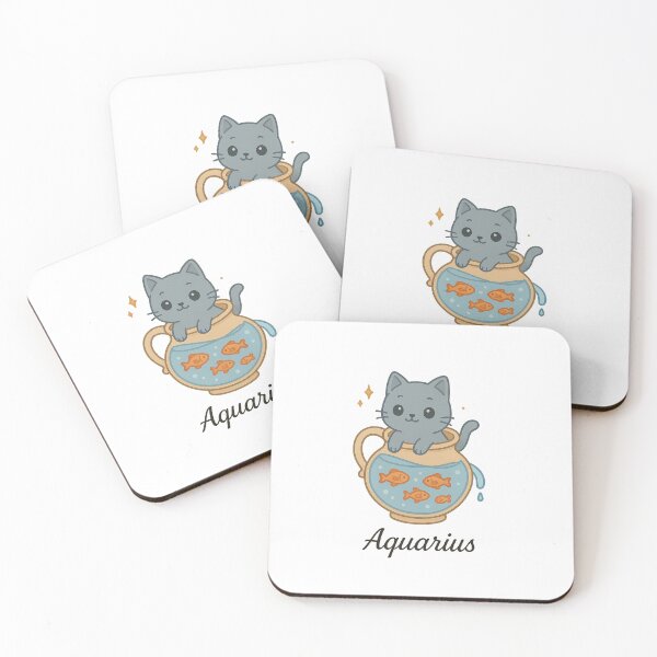 Item preview, Aquarius cute cat designed and sold by Meowverse shop.