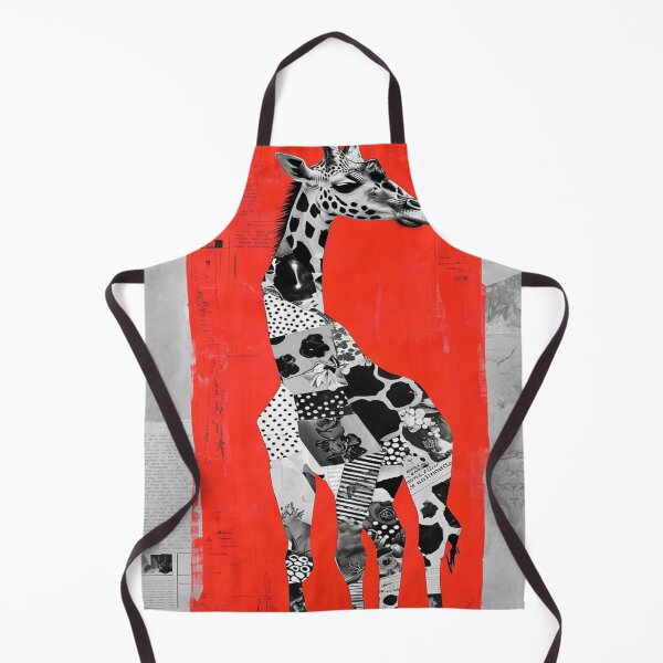 Aperçu de l'œuvre girafe sur fond rouge créée et vendue par saly55887.