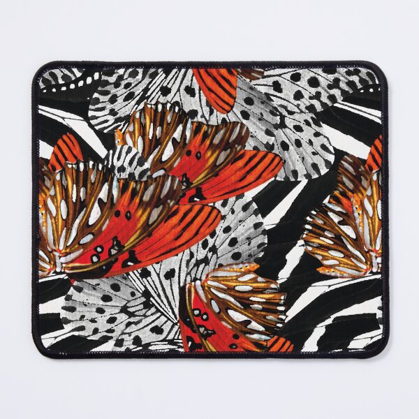 Item preview, Winged stripes - black white red brown butterflies skin wings spot animal print designed and sold by SelmaCardoso.