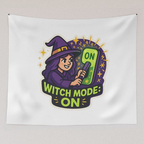 Item preview, Witch Mode: ON – Funny Witch Design designed and sold by Cheerioza.
