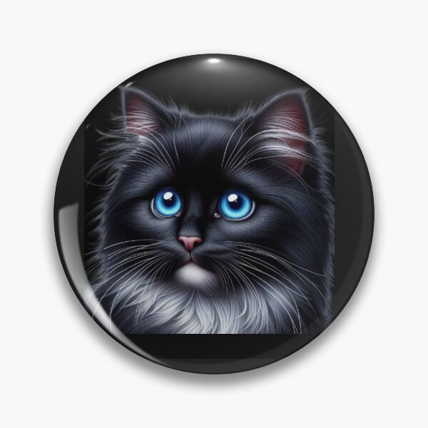 Item preview, Magical Black Kitten with Blue Eyes – Fantasy Cat Illustration designed and sold by Ulla22.