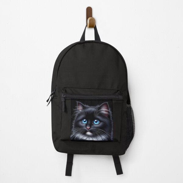 Item preview, Magical Black Kitten with Blue Eyes – Fantasy Cat Illustration designed and sold by Ulla22.