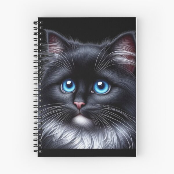 Item preview, Magical Black Kitten with Blue Eyes – Fantasy Cat Illustration designed and sold by Ulla22.