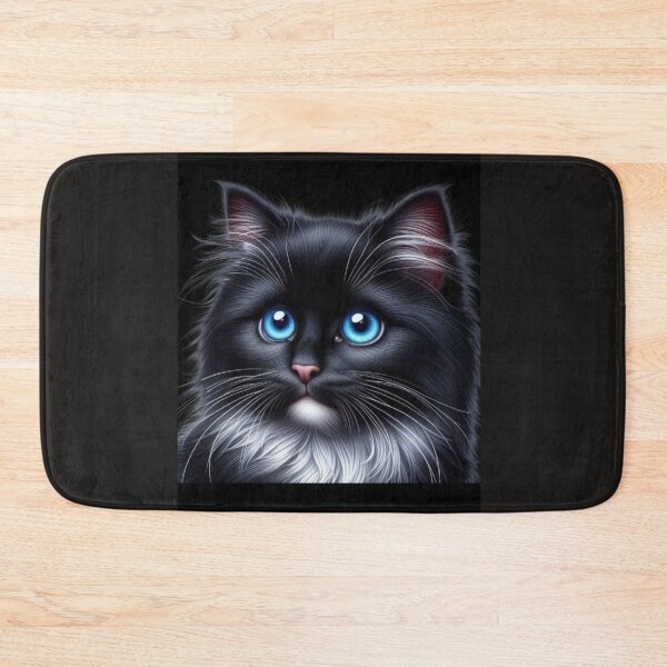 Item preview, Magical Black Kitten with Blue Eyes – Fantasy Cat Illustration designed and sold by Ulla22.