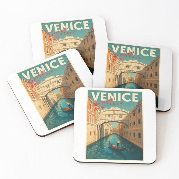 Item preview, Bridge of Sighs, Venice, Italy Retro Travel Art designed and sold by Earth Celebration Designs.