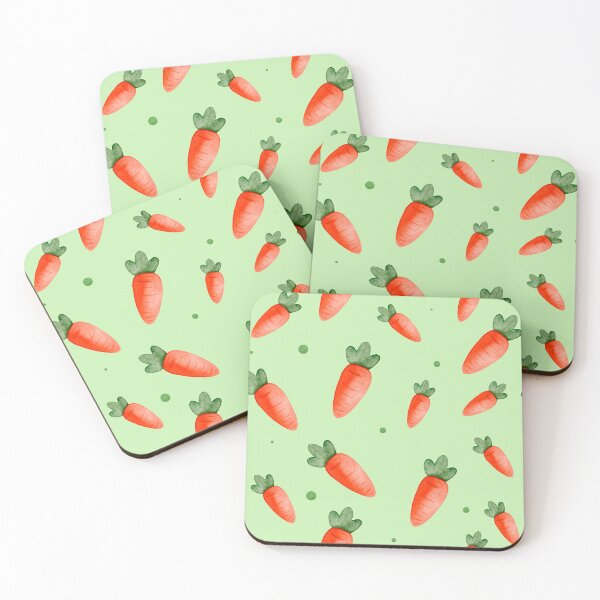 Item preview, Watercolor Carrots – Hand-Painted Seamless Vegetable Pattern Kawaii Illustration designed and sold by My Favorite Store.