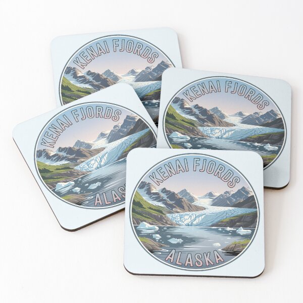 Item preview, Retro Kenai Fjords National Park Alaska Sticker designed and sold by Horizon Tales.