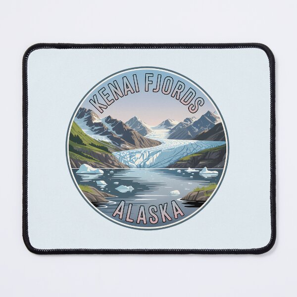 Item preview, Retro Kenai Fjords National Park Alaska Sticker designed and sold by Horizon Tales.