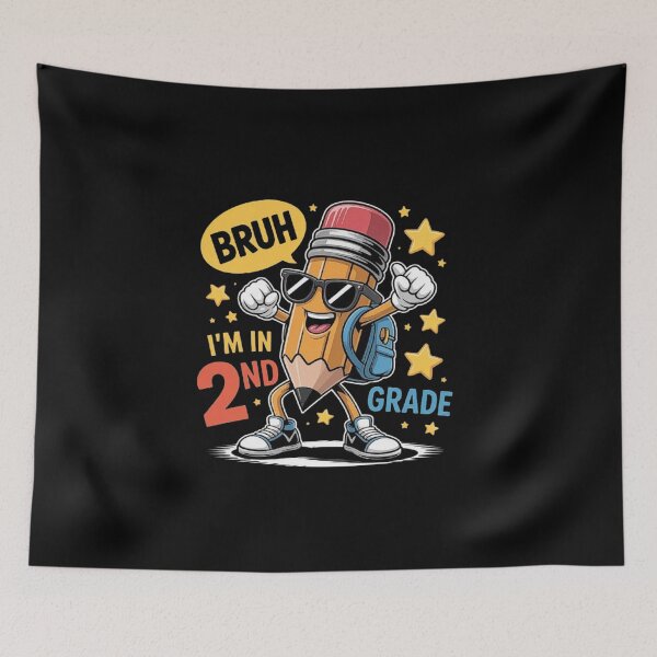 Item preview, Funny Bruh I’m in 2nd Grade Cool Pencil Cartoon Back to School designed and sold by love3617.