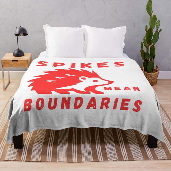 Item preview, Hedgehog said: Spikes mean boundaries quote art designed and sold by CleanDecor.