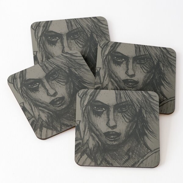 Item preview, A Break in Reality – Surreal Charcoal Drawing of a Fractured Psyche designed and sold by Luhxyraa.