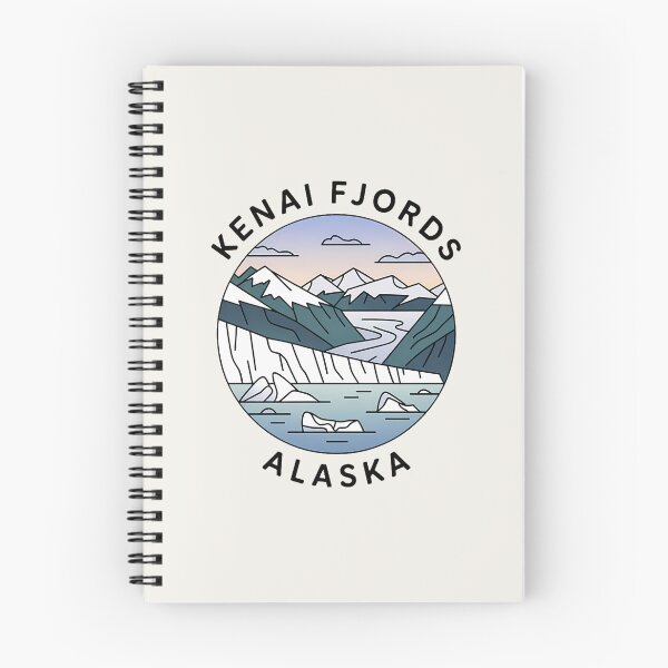 Item preview, Minimalist Kenai Fjords National Park Alaska Line Art Sticker designed and sold by Horizon Tales.