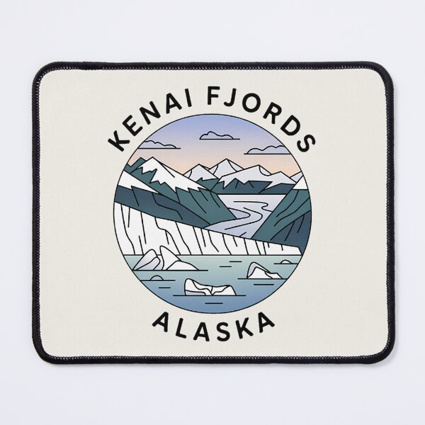 Item preview, Minimalist Kenai Fjords National Park Alaska Line Art Sticker designed and sold by Horizon Tales.
