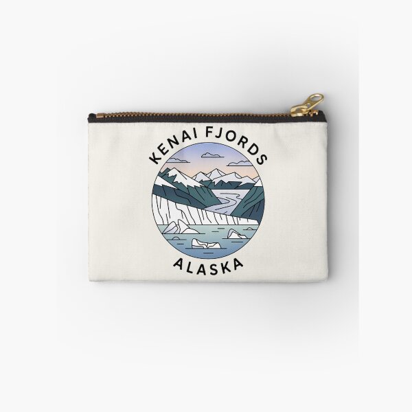Item preview, Minimalist Kenai Fjords National Park Alaska Line Art Sticker designed and sold by Horizon Tales.