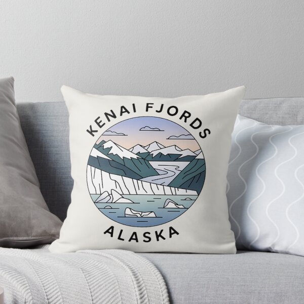 Item preview, Minimalist Kenai Fjords National Park Alaska Line Art Sticker designed and sold by Horizon Tales.