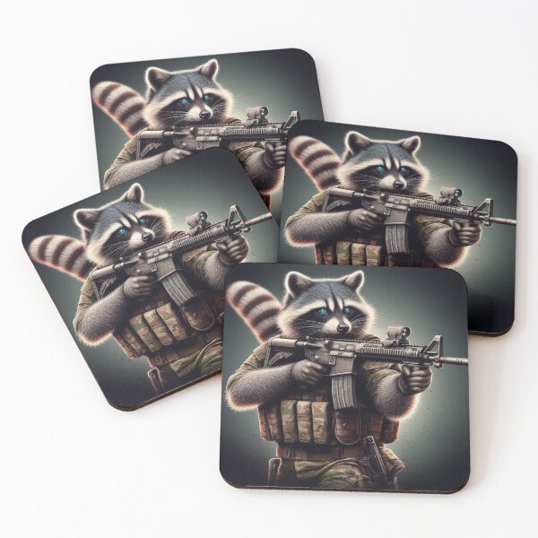 Item preview, Warrior Raccoon Illustration – Fierce Fantasy Animal Art designed and sold by Ulla22.