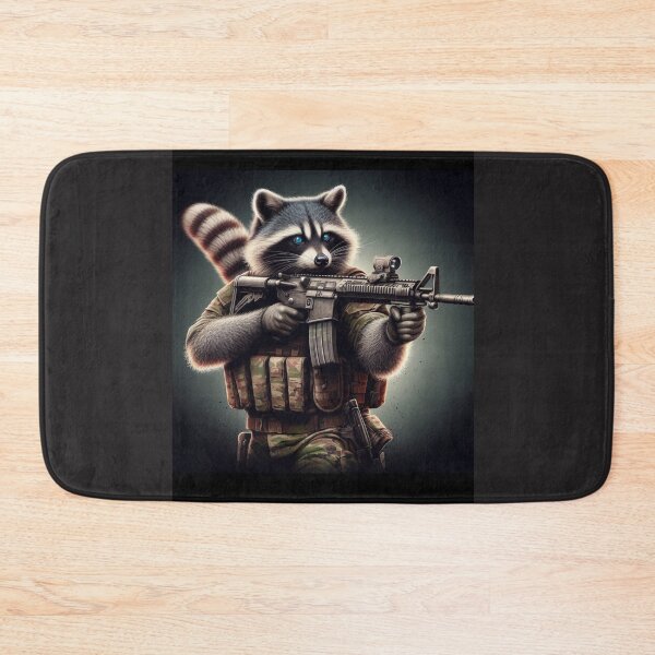 Item preview, Warrior Raccoon Illustration – Fierce Fantasy Animal Art designed and sold by Ulla22.