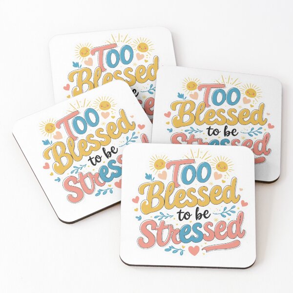 Item preview, Too Blessed To Be Stressed Inspirational Mug – Motivational Quote Gift for Women designed and sold by Aspireall.
