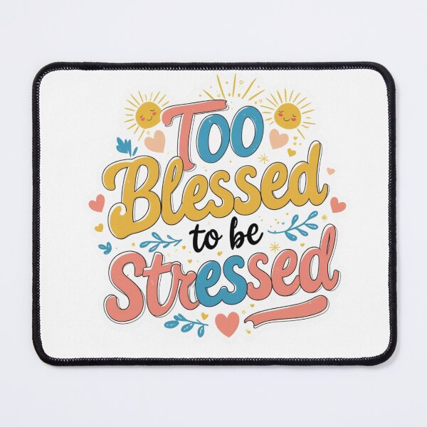 Item preview, Too Blessed To Be Stressed Inspirational Mug – Motivational Quote Gift for Women designed and sold by Aspireall.