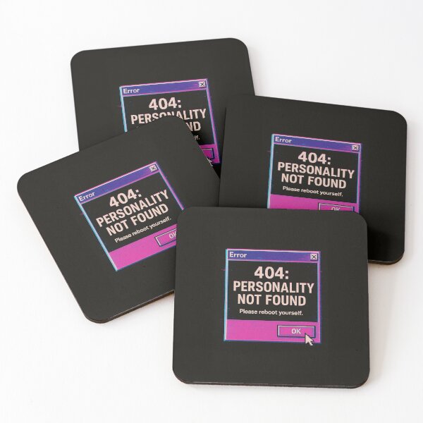 Item preview,  404 Personality Not Found – Glitch Window Error Design designed and sold by SoftWavesStudio.