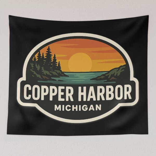 Item preview, Copper Harbor Michigan Bold Text Design designed and sold by American Travels.