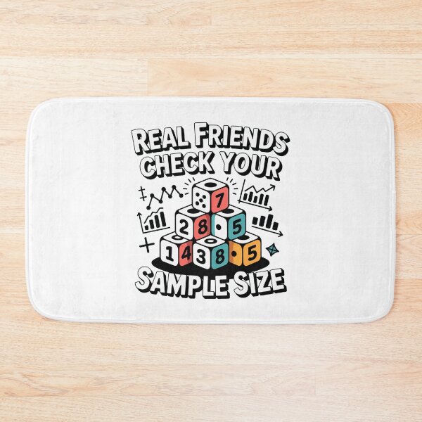 Item preview, Real friends check your sample size, funny data and statistics designed and sold by NoetherSym.
