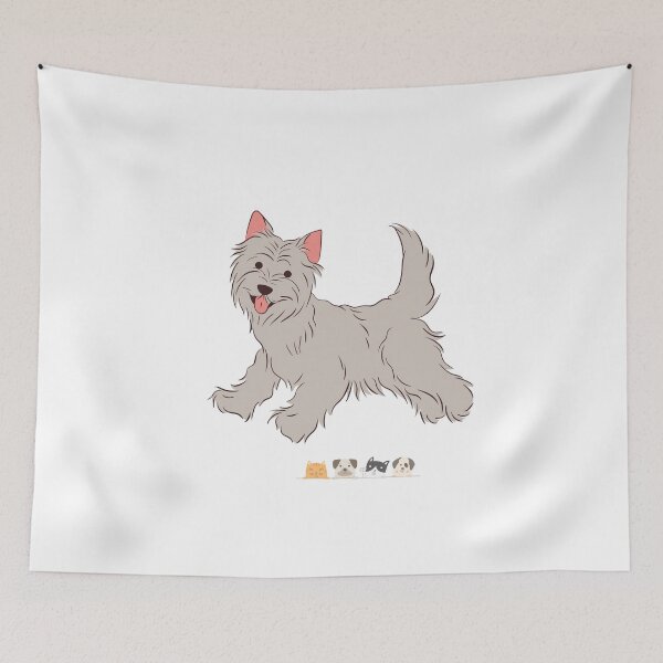 Item preview, Minimal Puppy Illustration designed and sold by LaiDeeByAiya.