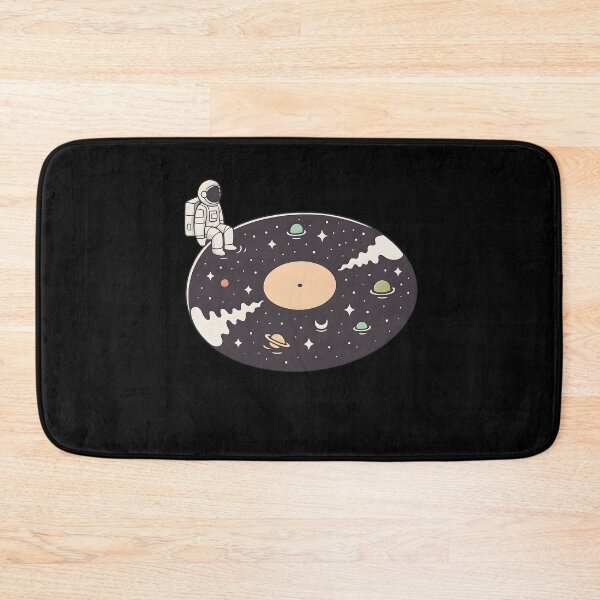 Item preview, Astronaut Sitting on Vinyl Record Galaxy with Planets and Stars Cosmic Music Space Art T-Shirt for Astronomy and Music Lovers designed and sold by DrawHandArt.