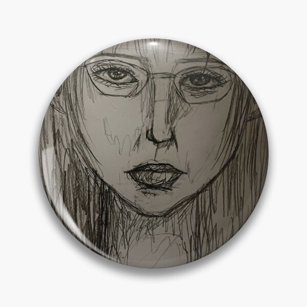 Item preview, Eerie Girl with Glasses – Haunting Pencil Portrait  designed and sold by Luhxyraa.