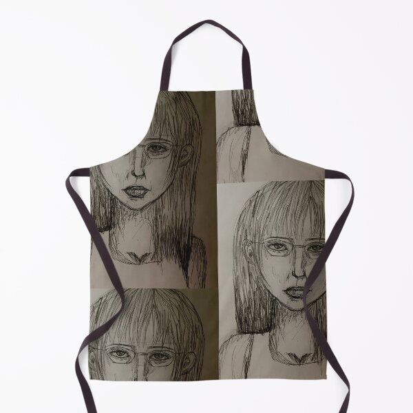 Item preview, Eerie Girl with Glasses – Haunting Pencil Portrait  designed and sold by Luhxyraa.