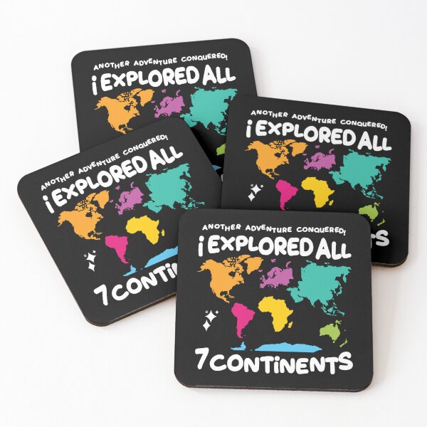 Item preview, I Explored All 7 Continents Colorful World Map Travel Adventure Design designed and sold by Uppercase Tees.