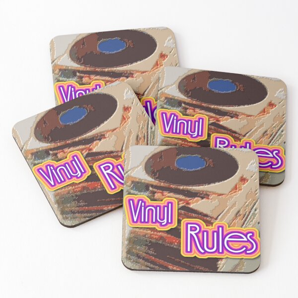 Item preview, Vinyl Rules Record Stack Colorful Abstract designed and sold by SmashingDeals.