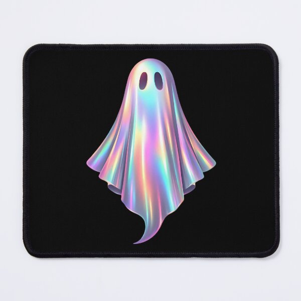 Item preview, Holographic Halloween Ghost. Spooky season, Iridescen colored. designed and sold by Adorablehaunts.
