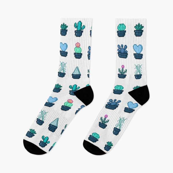 Item preview, Pixel Art Cute Cactus Collection – Ocean Potted Succulents designed and sold by retro_pixel.
