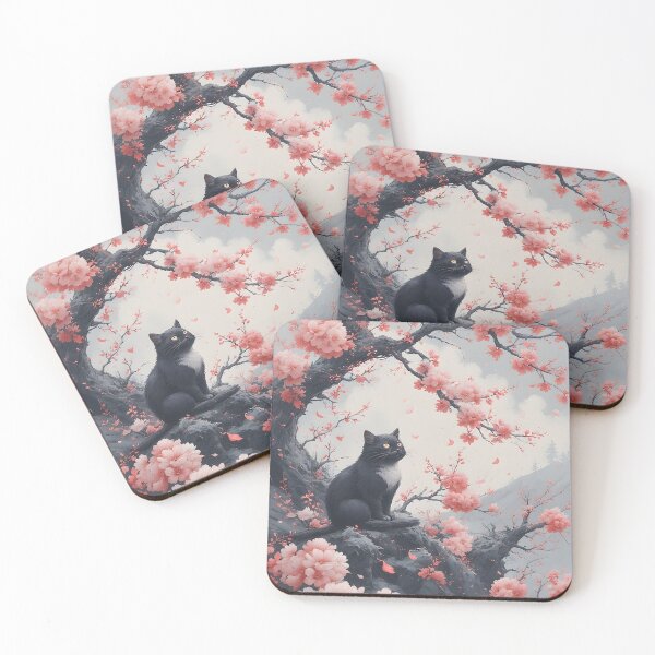 Item preview, Cherry blossom Cat  designed and sold by TheForgePlane.