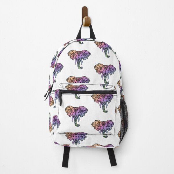 Item preview, Colourful rainbow elephant head flower patterned designed and sold by Thought2reality.