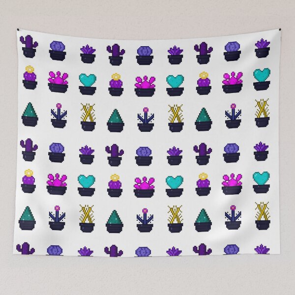 Item preview, Pixel Art Cute Cactus Collection – Galaxy Potted Succulents designed and sold by retro_pixel.