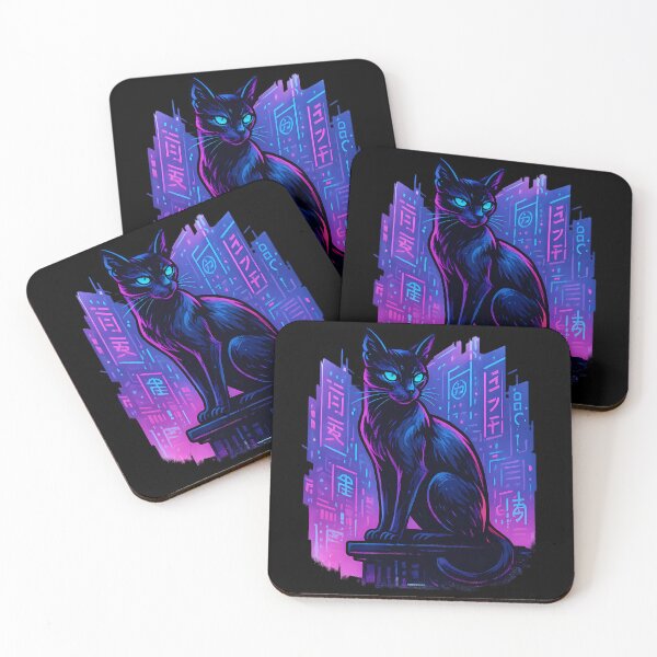 Item preview, Neon Sentinel Cat designed and sold by ArcadiaSilence.