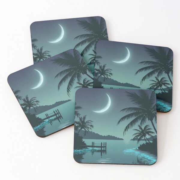 Item preview, Moonlight Serenity Enchanted Lake Night designed and sold by ShadowAndSlate.
