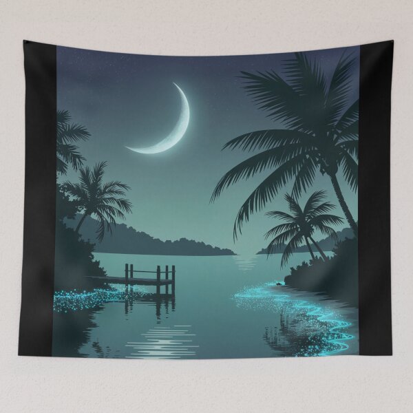 Item preview, Moonlight Serenity Enchanted Lake Night designed and sold by ShadowAndSlate.