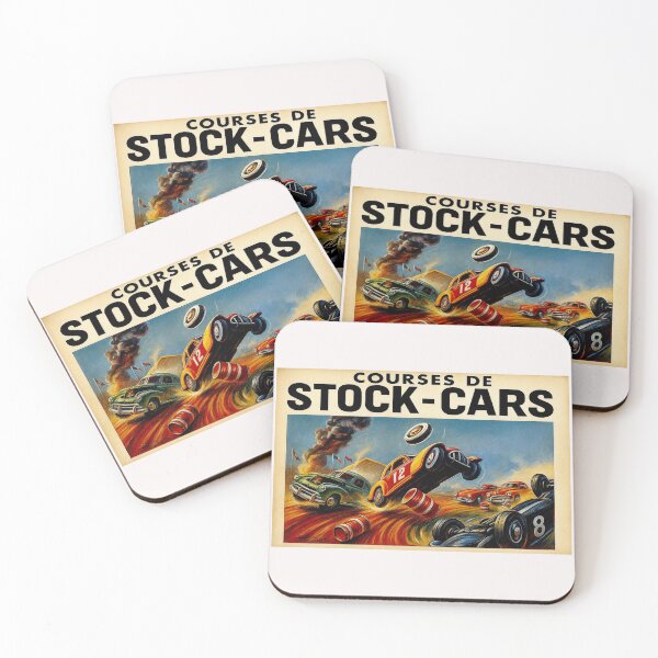 Aperçu de l'œuvre Affiche de variation vintage des courses de stock-cars du passé créée et vendue par Helios Be. Lavsh.