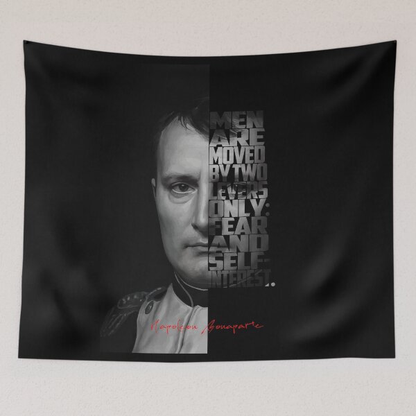 Item preview, Napoleon Bonaparte Portrait – Minimalist Black-and-White Historical Art designed and sold by Enea Kelo.