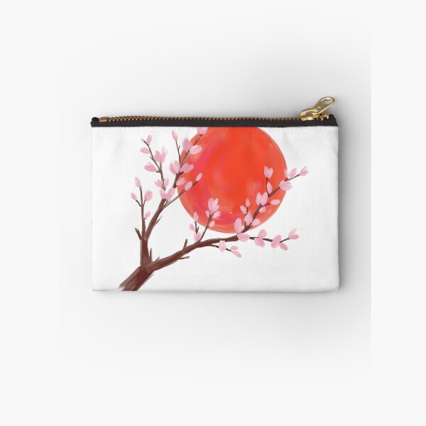 Item preview,  Red Sun and Cherry Blossom Branch – Oil Painting Style designed and sold by Pixel--Threads.