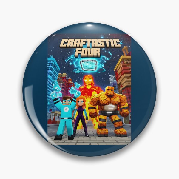 Item preview, Craftastic Four – Pixel Superhero Poster designed and sold by WhisperFrame.