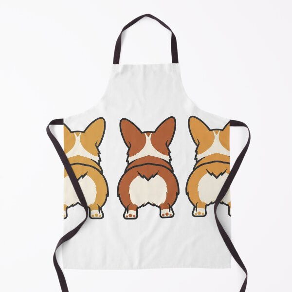 Item preview, cheeky corgi trio rear views in bold block colors designed and sold by zoughlal.