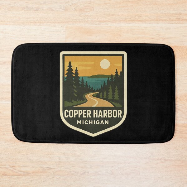 Item preview, Copper Harbor Michigan Scenic Sunset Badge designed and sold by American Travels.