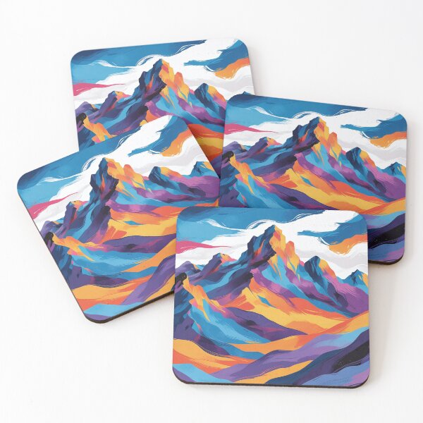 Item preview, Abstract Mountain Landscape – Flowing Shapes and Bold Geometric Forms designed and sold by Dino-Lune.