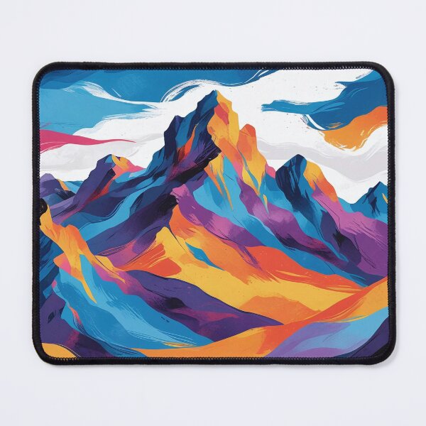Item preview, Abstract Mountain Landscape – Flowing Shapes and Bold Geometric Forms designed and sold by Dino-Lune.