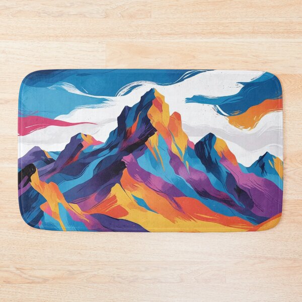 Item preview, Abstract Mountain Landscape – Flowing Shapes and Bold Geometric Forms designed and sold by Dino-Lune.