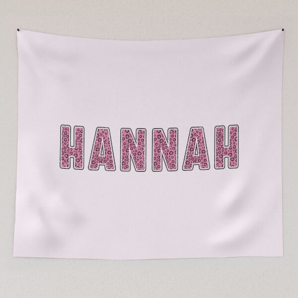 Item preview, Hannah Name Pink Leopard Print Pattern designed and sold by Jeallan Designs.